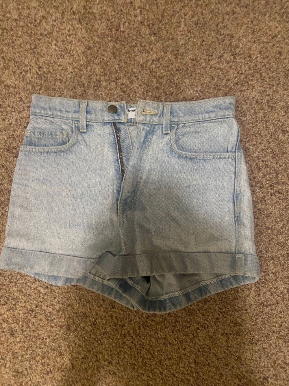 American Apparel high waisted denim shorts